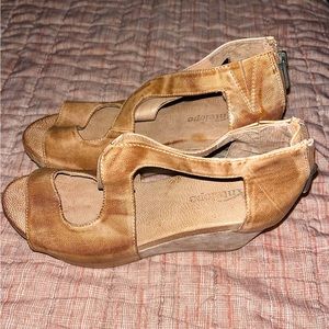 Brown Antelope Block Heels